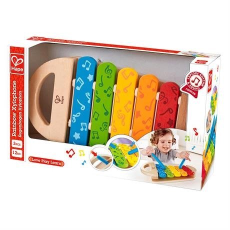 1 Дерев'яний ксилофон Hape Веселка (E0606) - Зображення 1
