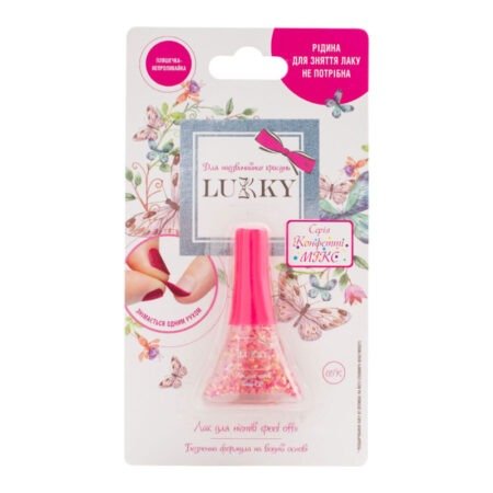 Лак для нігтів  Конфеті - Мікс  рожево-золотистий мікс  5,5 мл. т.м. Lukky