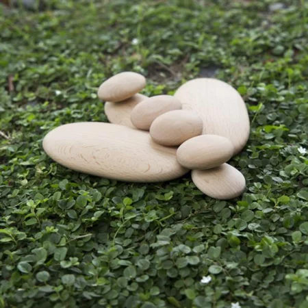 Набір блоків Guidecraft Natural Play Дерев'яні камінчики (G6771) - Зображення 4