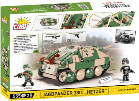 Конструктор COBI Друга Світова Війна САУ Хетцер, 555  деталей - Зображення 2