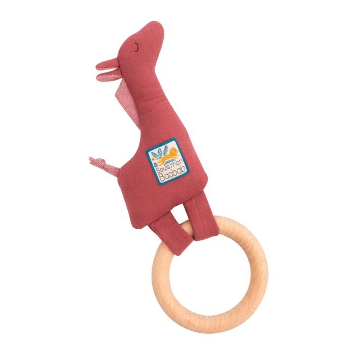 Дерев'яне брязкальце-кільце MOULIN ROTY жирафка Sous mon - Зображення 1