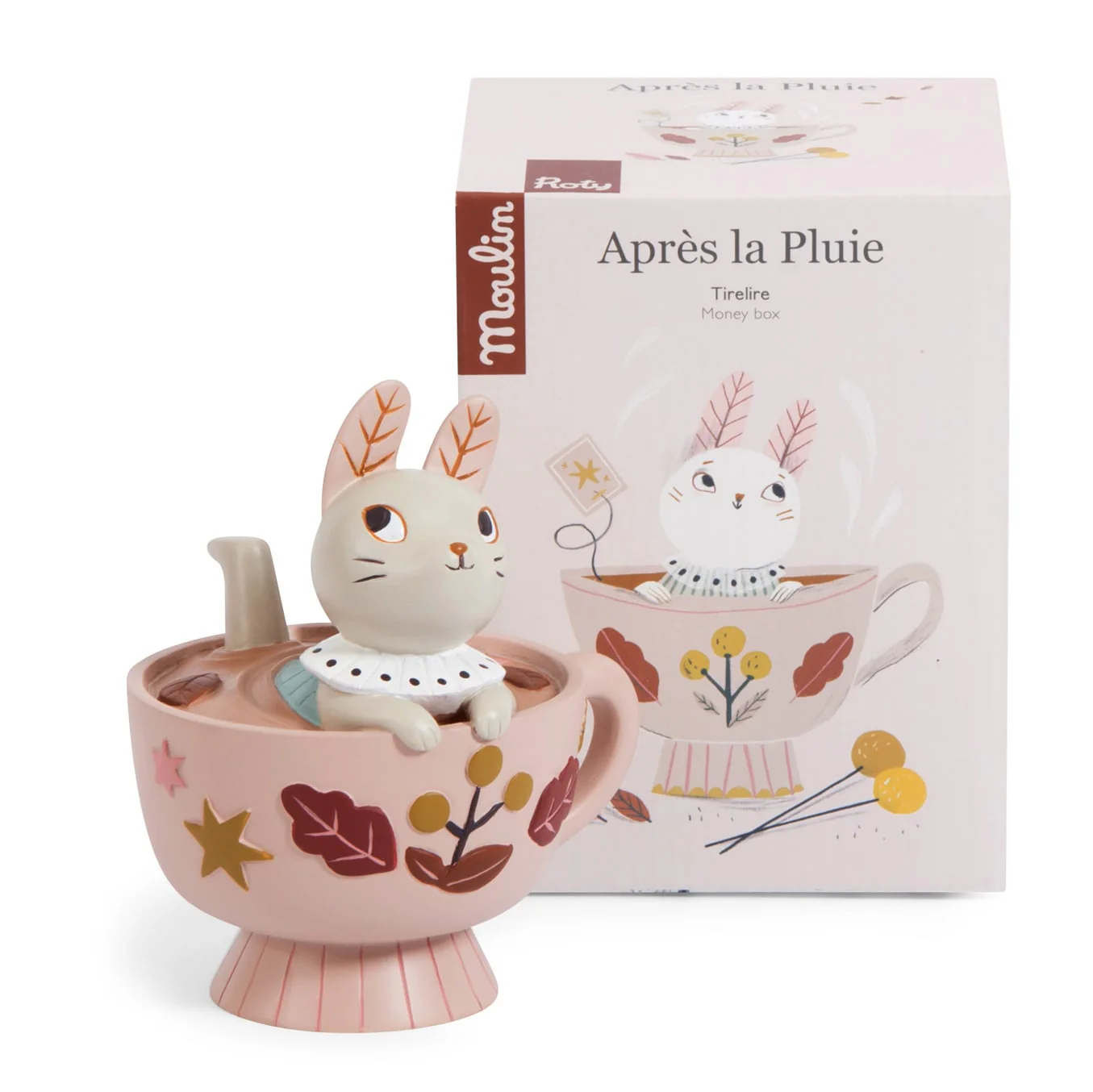 715170_Salvadanaio_bambini_coniglio_rosa_moulin_roty_apres_la_pluie_4 Скарбничка зайчик MOULIN ROTY Apres la - Зображення 1