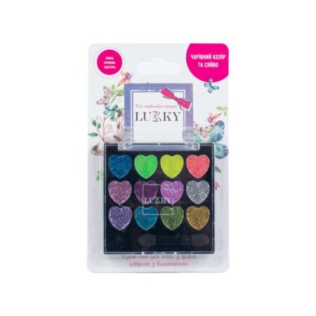 Крем-тіні для повік з блискітками, з аплікатором дитячі т.м.  Lukky , в наборі