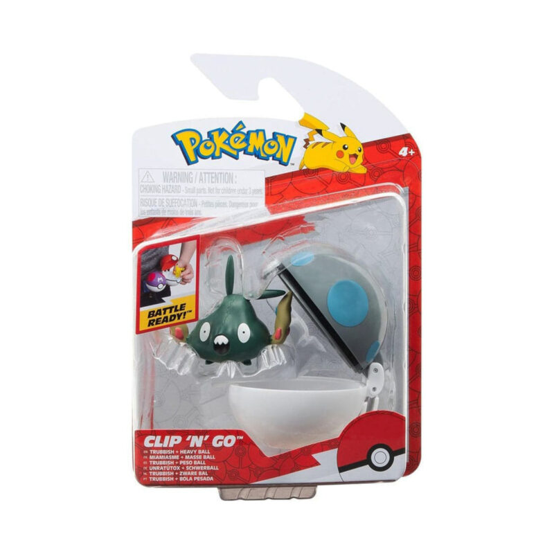 Игровой набор POKEMON W15 - ТРАББИШ В ПОКЕБОЛЕ (игровая фигурка, покебол)