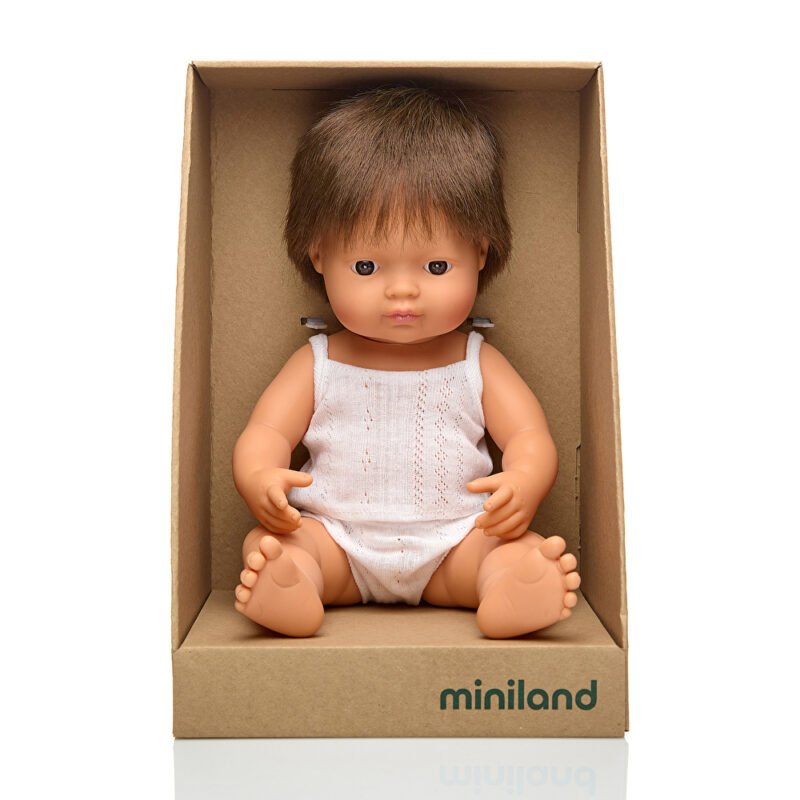 Кукла-пупс 38 см в белье, мальчик шатен  Miniland