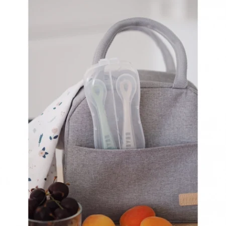 Набір ложок Beaba силіконових 2 шт. 8+ зелений/сірий - Зображення 3