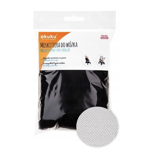 5 Москітна сітка універсальна для візочків 95 x 60 x 20 cm чорна - Зображення 1