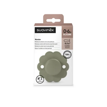 Пустушка фізіологічна, 0-6 місяців,  Wonder , зелена (8426420084161)