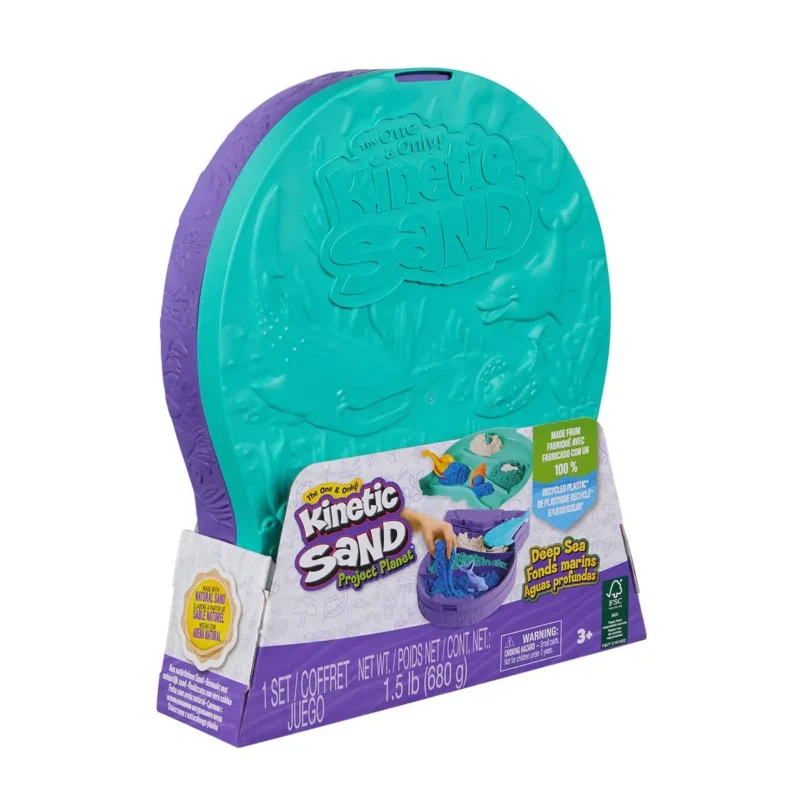 Набор песка для детского творчества - KINETIC SAND МОРСКИЕ ГЛУБИНЫ (3 цвета, 680 g, акссес.)