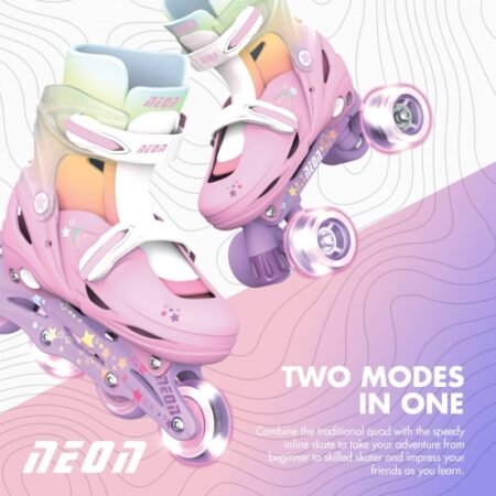 Роликові ковзани Neon Combo, розмір 30-33, веселка - Зображення 2