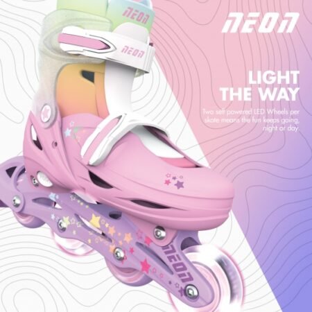 Роликові ковзани Neon Combo, розмір 30-33, веселка - Зображення 4
