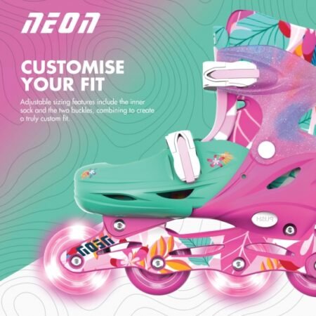 Роликові ковзани Neon Combo, розмір 30-33, квіти - Зображення 3