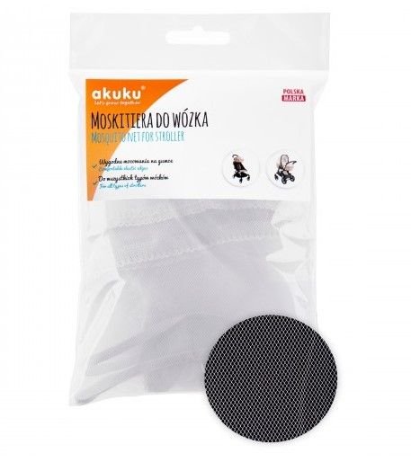 7 Москітна сітка універсальна для візочків 95 x 60 x 20 cm біла - Зображення 1