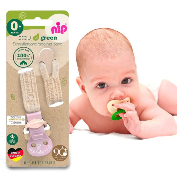 Тримач для пустушки з бавовни  Д   Зелена Серія  (1шт)/ NIP - Зображення 2