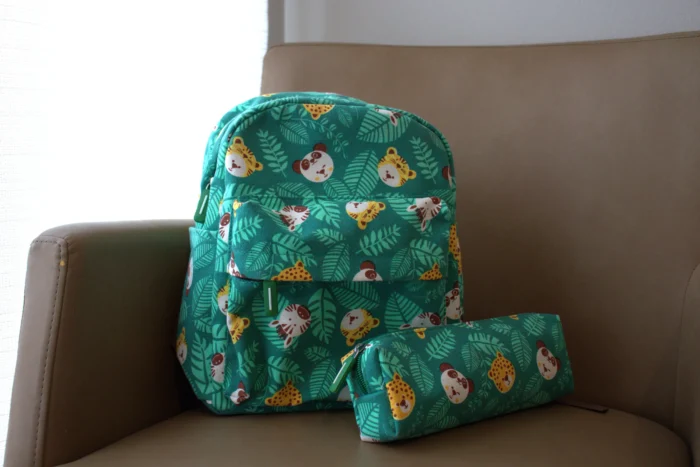 Набір рюкзак + пенал Yuko.B – Le Carnaval de la Jungle – Vert - Зображення 3