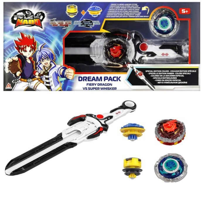Набір Infinity Nado VI Dream Pack Вогняний Дракон і Небесний Вихор (Fiery Dragon vs Super Whisker) - Зображення 2