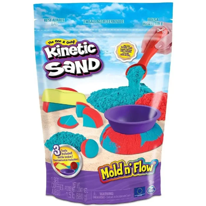 Набор песка для детского творчества - KINETIC SAND КРАСОЧНЫЙ ДУЭТ (2 цвета, 680 g, акссес.) - Зображення 1