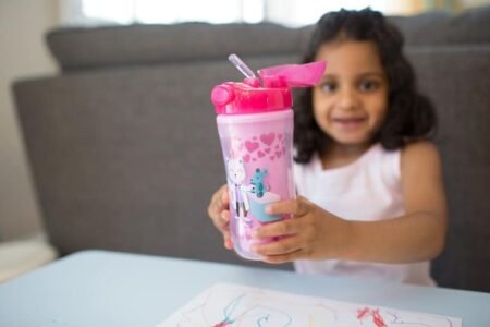 Чашка - термос з трубочкою,колір рожевий, 300 мл - Зображення 3