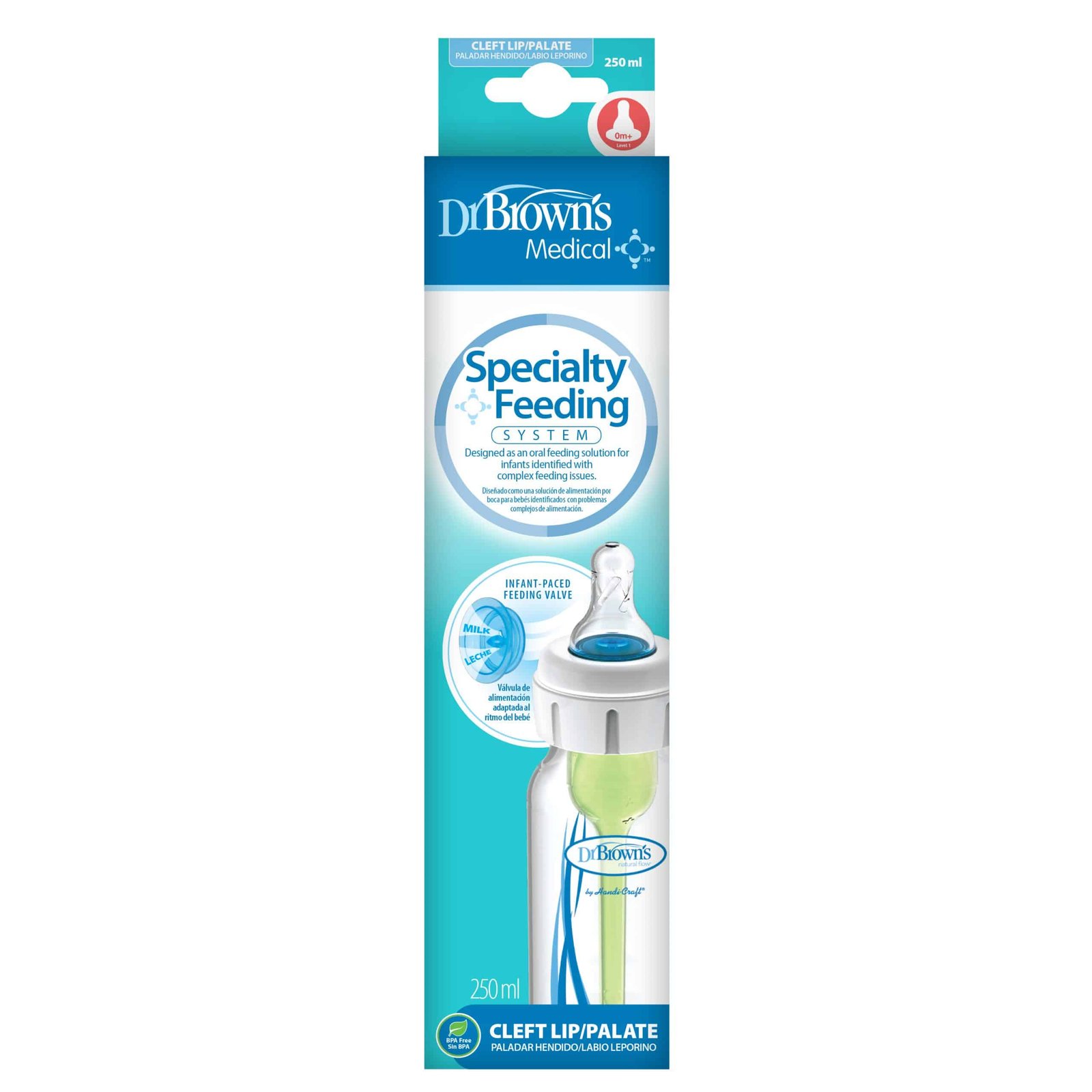 sb815-med_pkg_f_specialty_feeding_system_8oz_250ml_bottle_1-pack-scaled.jpg.pagespeed.ce.SCevA0TKVe Дитяча пляшечка з виявленими труднощами процесу годування, 250 мл - Зображення 1