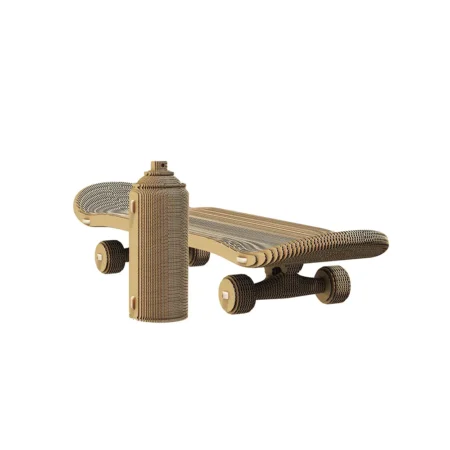 Картонний конструктор  Cartonic 3D Puzzle Skateboard and spray can - Зображення 2