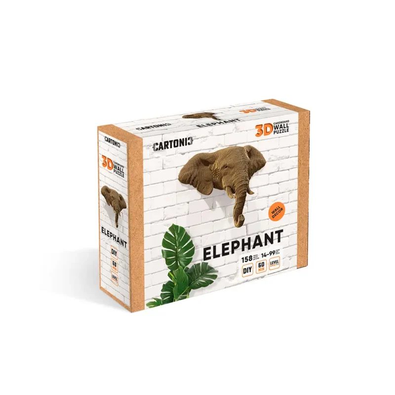 Картонний настінний конструктор  Cartonic 3D Puzzle ELEPHANT