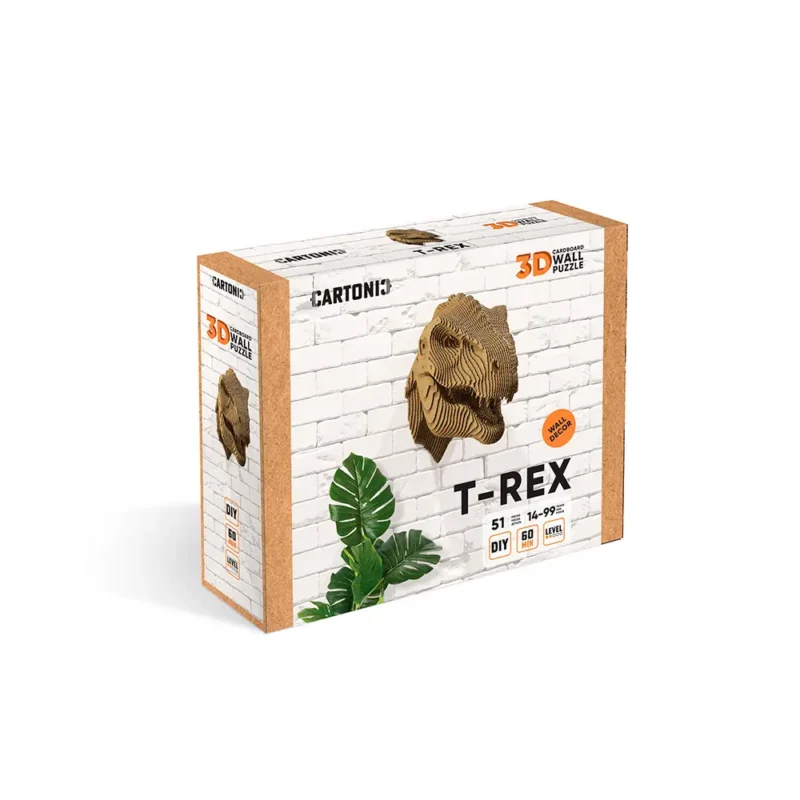 Картонний настінний конструктор  Cartonic 3D Puzzle T-REX