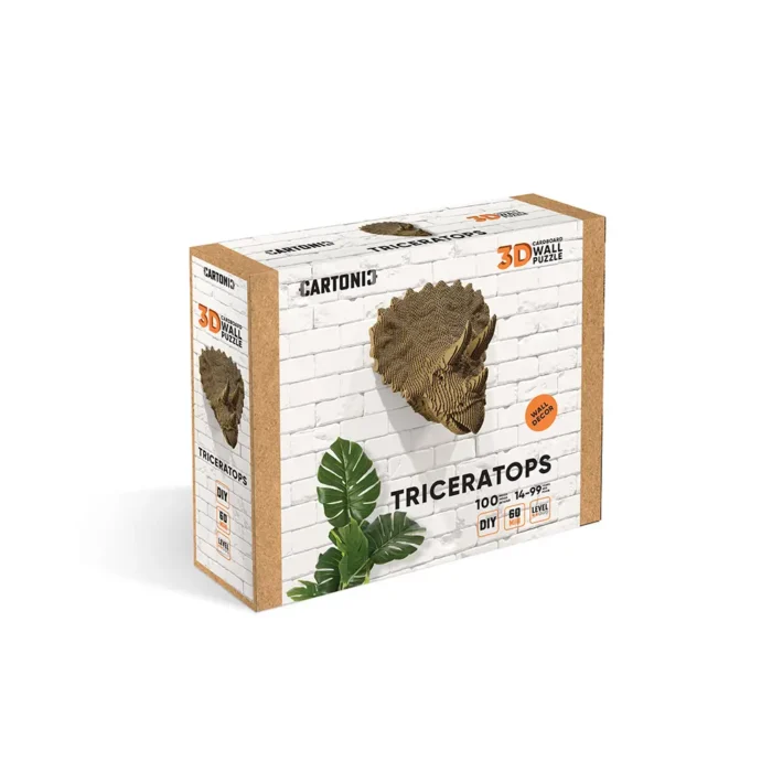 Картонний настінний конструктор  Cartonic 3D Puzzle TRICERATOPS - Зображення 1