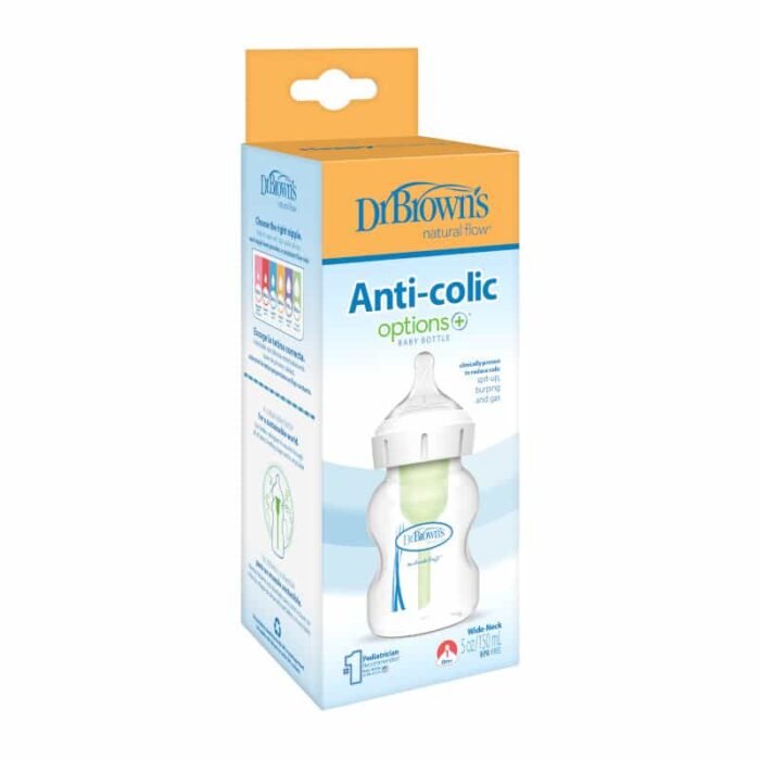 wb51600-esx_r1_pkg_3q_options-_wide-neck_5oz_150ml_1-pack.jpg.pagespeed.ce.oNTbXpHHym (1) Антиколікова пляшечка для годування Options+ з широким горлечком, 150 мл, 1 шт. в упаковці - Зображення 1