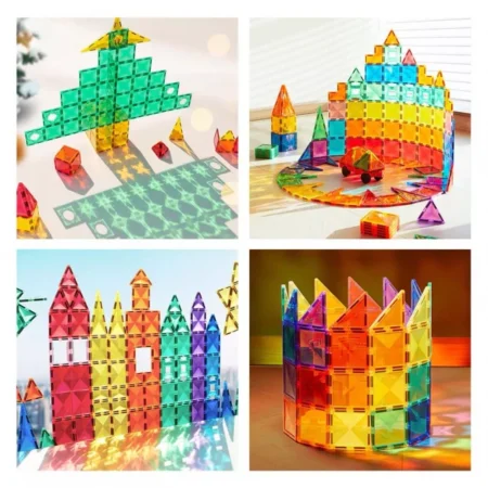 Конструктор на магнітах COLORFUL TILES 100PCS - Зображення 4