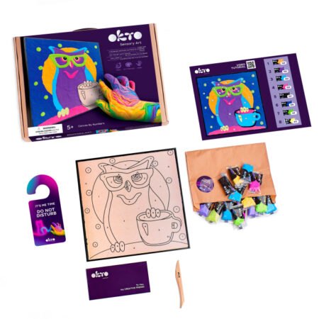 Набір для творчості OKTO Створення картини повітряною глиною Owl (20003) - Зображення 2