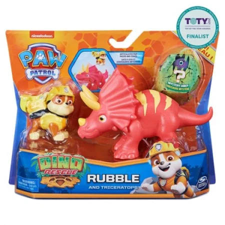 Цуценячий патруль: колекційна фігурка цуценяти-рятівника Кремез з динозавром  (серія Діно-місія )