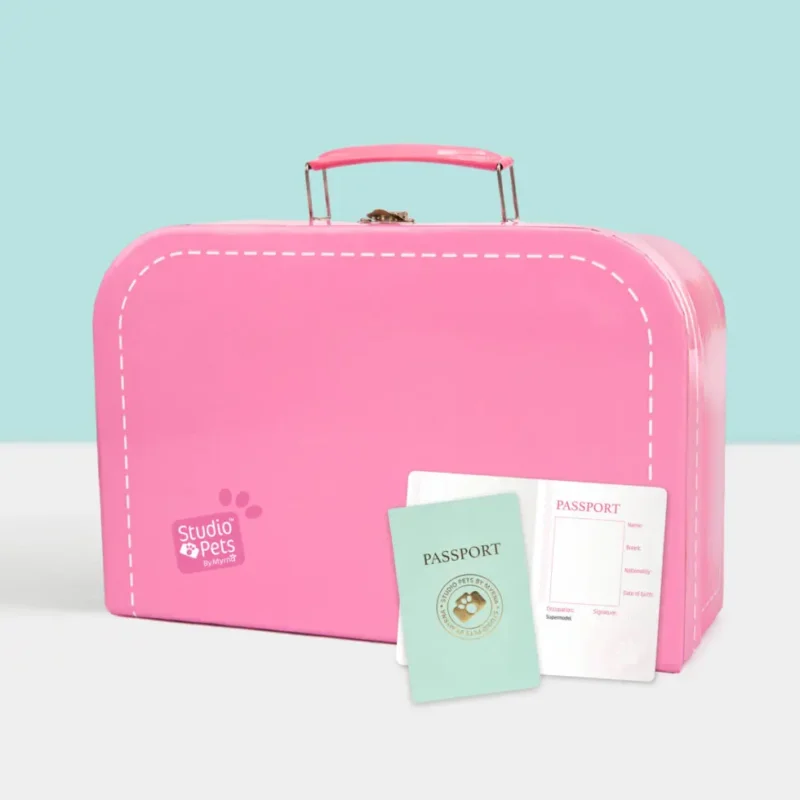 Аксесуар для улюленця Studio pets - Suitcase & Passport Pink