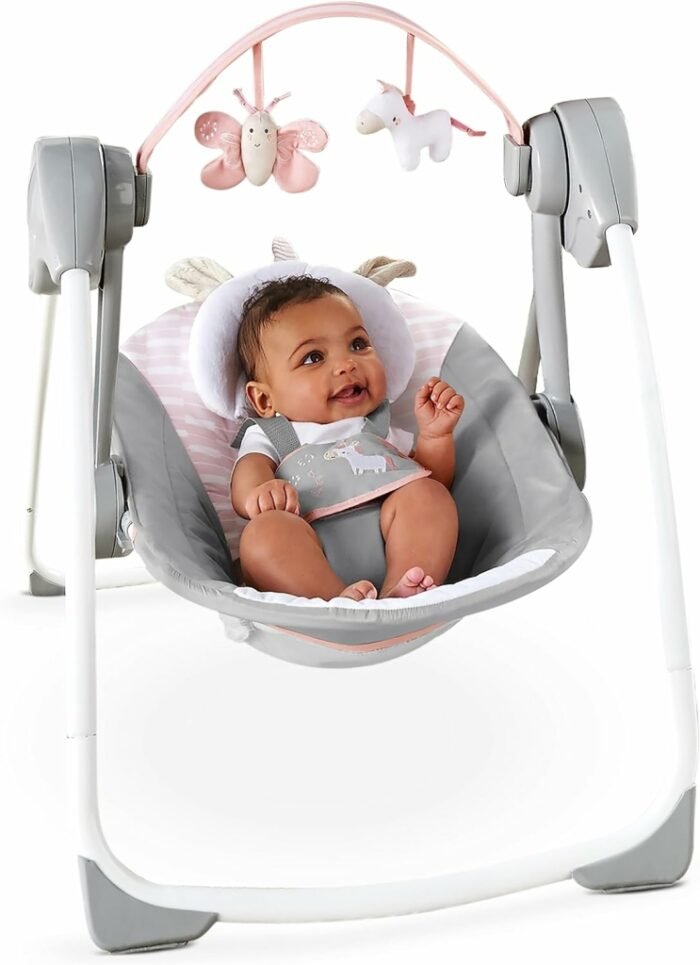 Крісло-гойдалка  Comfort2Go Portable Swing™ - Flora the Unicorn™  Ingenuity™ - Зображення 2