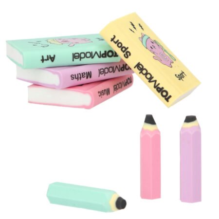 Набір гумок для стирання Top Model   Eraser Set MiniSchool Books & Pencils - Зображення 3