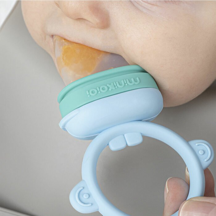 Ніблер силіконовий MinikOiOi Pulps - Mineral Blue / Powder Grey - Зображення 2