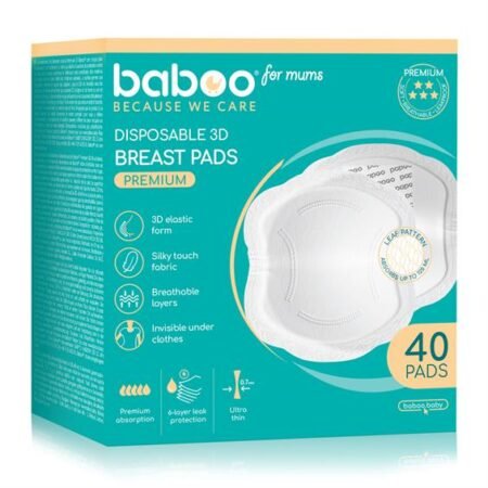 Одноразові абсорбуючі вкладки у період лактації BABOO premium 3D (40 шт)