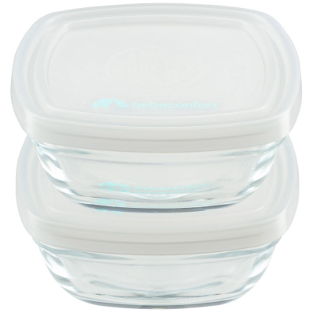 392042719 Скляні контейнери для їжі BEBE CONFORT 2 шт +4 міс - Зображення 1