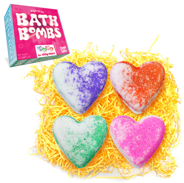 MixedColourHeartBathBomb4PACKMAIN_cd1ef757-1452-44a2-9361-cbe195f85acf Набір бомбочок для ванни GIFT-ZIMPLI GIFTS - Зображення 1