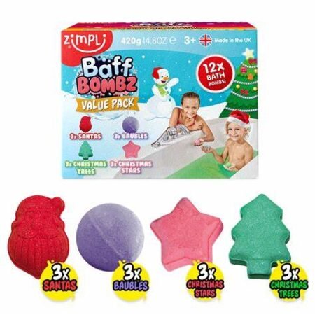 Подарунковий набір з бомбочками Zimpli Baff Bombz Christmas 12 Bath Pack