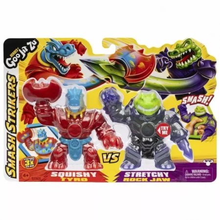 Герої Гуджитсу. Іграшки, що розтягуються Тайро-сокира та Рок Джо-залізний лицар (Смеш Страйкерс).ТМ  GooJitZu - Зображення 4