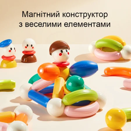 Конструктор на магнітах MAGNETIC BUILDING STICKS - Зображення 7