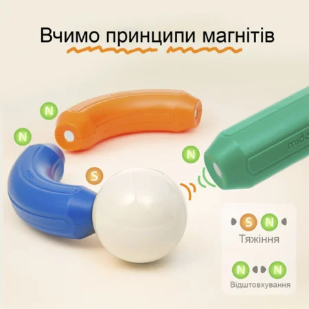 Конструктор на магнітах MAGNETIC BUILDING STICKS - Зображення 3