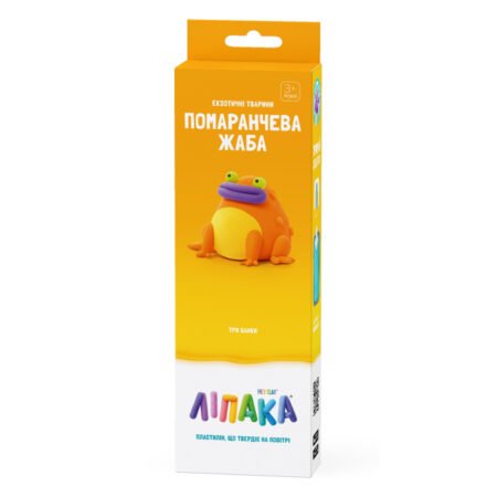 Набір пластиліну, що самостійно твердіє, ЛІПАКА - ЕКЗОТИЧНІ ТВАРИНИ: ПОМАРАНЧЕВА ЖАБА