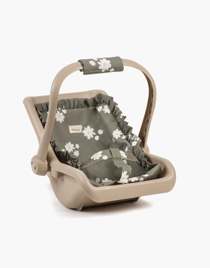 minikane-accessoires-poupees-cosy-siege-auto-en-coton-marguerites Люлька-переноска для ляльок Ромашки - Зображення 1
