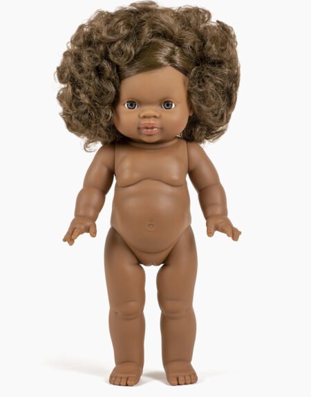 Темношкіра лялька з кучерявим волоссям Charline (37см) - Зображення 2