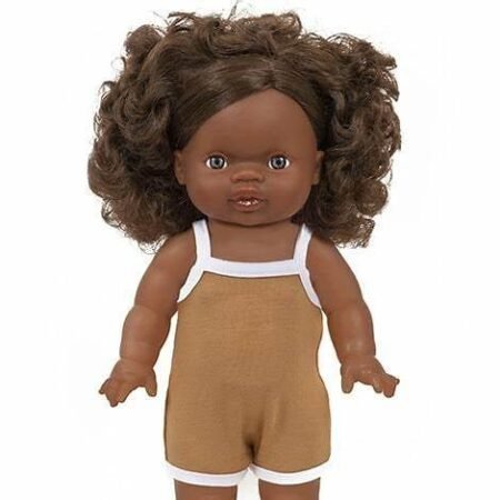 Темношкіра лялька з кучерявим волоссям Charline (37см)