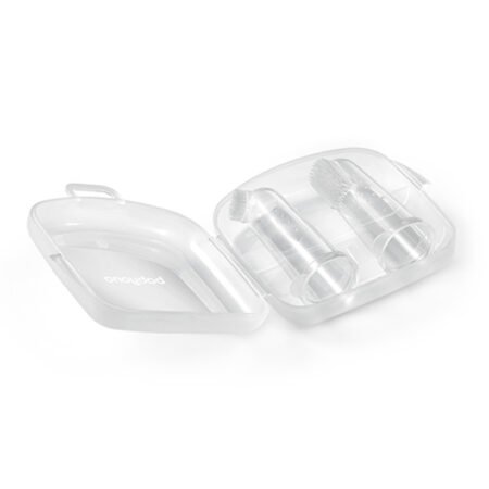 Зубна щіточка з масажом для ясен на пальчик (2шт.) (Прозорий)/  Babyono - Зображення 3