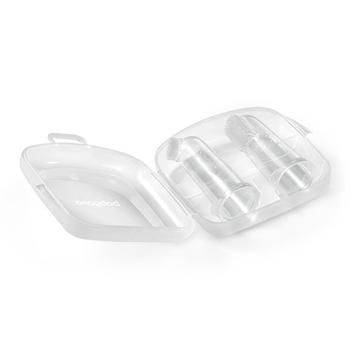 Зубна щіточка з масажом для ясен на пальчик (2шт.) (Прозорий)/  Babyono - Зображення 3