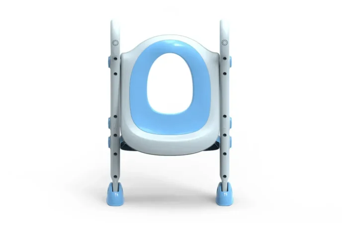 Дитяче сидіння на унітаз з драбинкою і поліуретановим кільцем, блакитне - Babyhood - Зображення 2