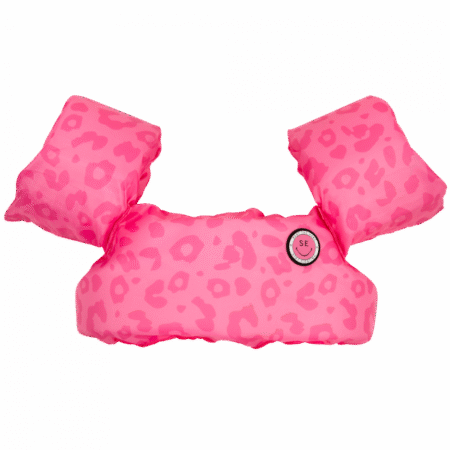 Надуваний жилет з нарукавниками 2-6 роки  Неоновий леопард